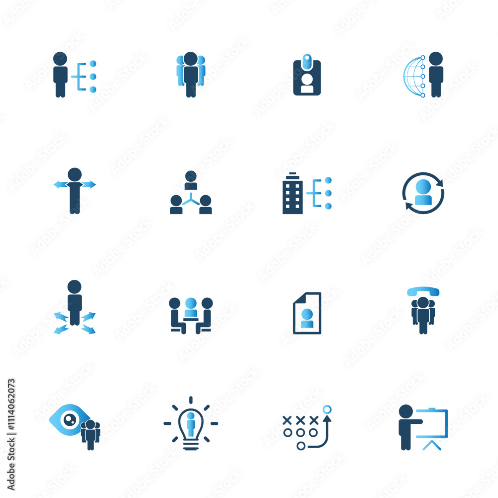 Universal business management and human resources icon set. Universal icons for web and mobile. Vector. Universal business management and human resources icon set. Universal icons for web and mobile. Vector.