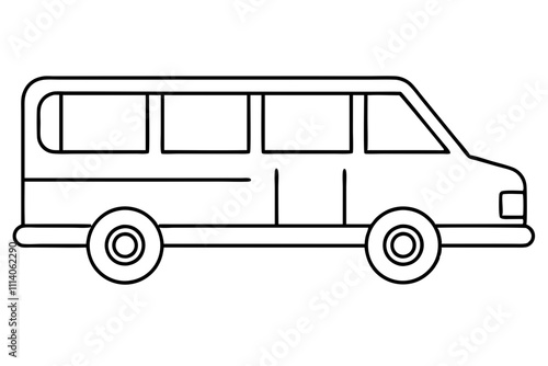 Minimalist Urban Commute Line Art Vector