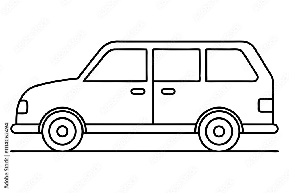 Minimalist Urban Commute Line Art Vector Minimalist Urban Commute Line Art Vector