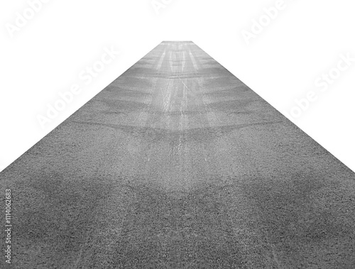 Obraz na płótnie Asphalt road isolated on white background. w salonie