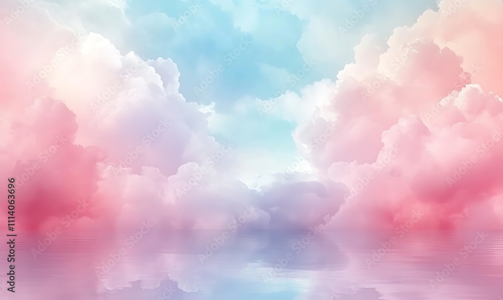 Soft pastel clouds create a serene and calming backdrop for a tranquil atmosphere
Soft pastel clouds create a serene and calming backdrop for a tranquil atmosphere