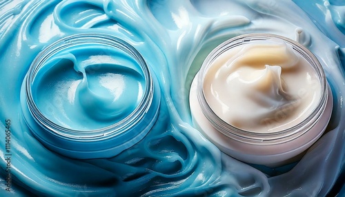 Skincare cosmetic cream and mask texture photo