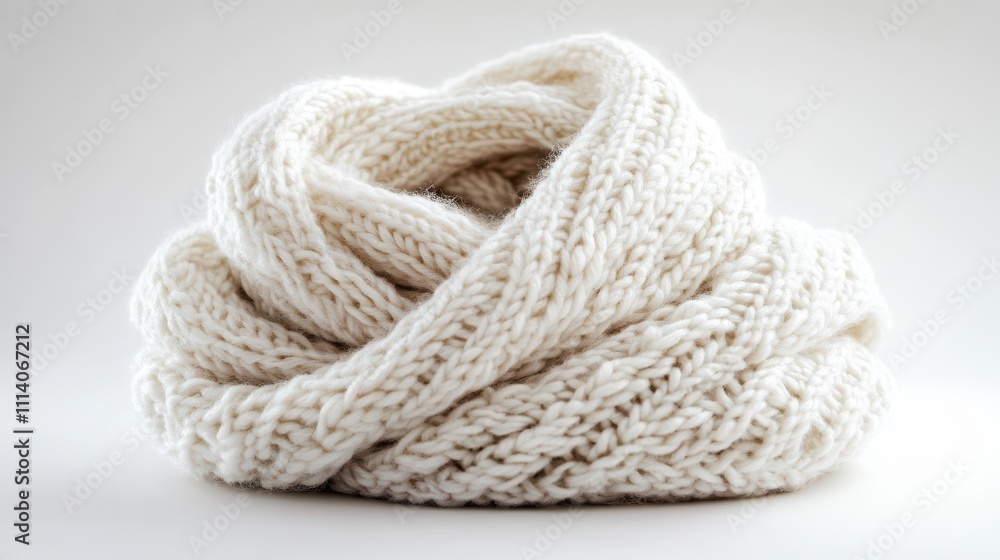 Knitted scarf white background clothing crochet. Knitted scarf white background clothing crochet.