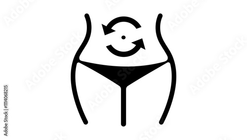 metabolism emblem, black isolated silhouette