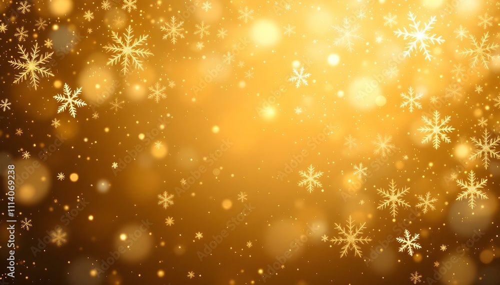 Golden Snowflakes Winter Background. A shimmering golden background with snowflakes falling, symbolizing winter magic, elegant design, and a touch of luxury. Elegant Christmas background with snowflak Golden Snowflakes Winter Background. A shimmering golden background with snowflakes falling, symbolizing winter magic, elegant design, and a touch of luxury. Elegant Christmas background with snowflak