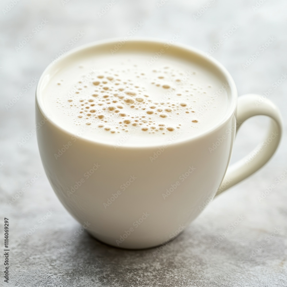 Dairy in a cup on a white surface. Dairy in a cup on a white surface.