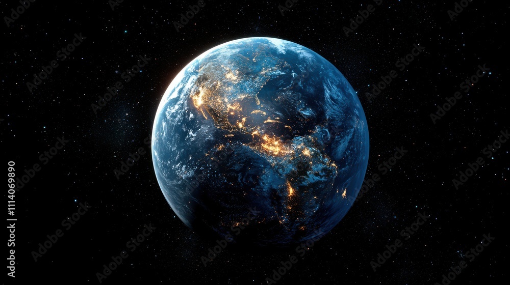 Naklejka premium Astronomy universe planet sphere.