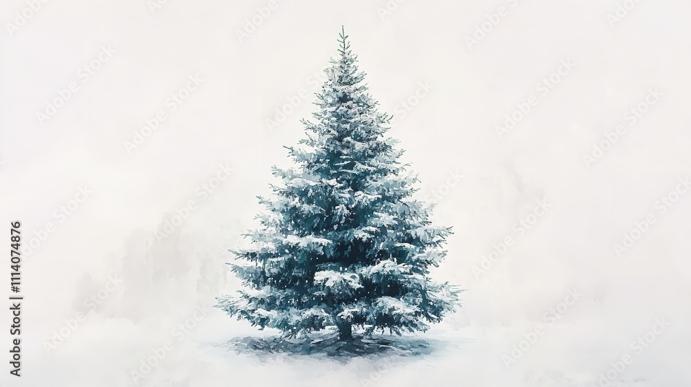 Watercolor Christmas Tree Traditional Isolated Watercolor Christmas Tree Traditional Isolated