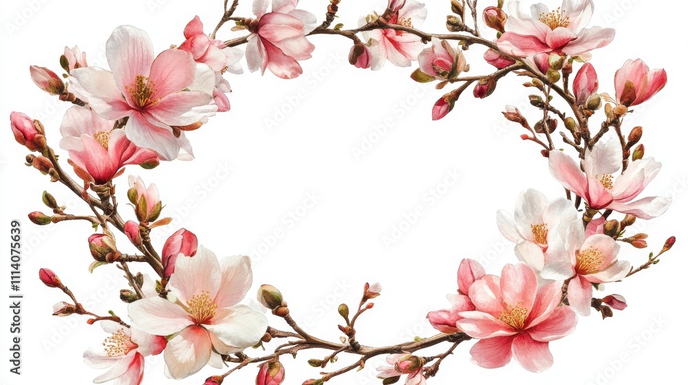 PNG Magnolia cercle border blossom flower wreath. PNG Magnolia cercle border blossom flower wreath.