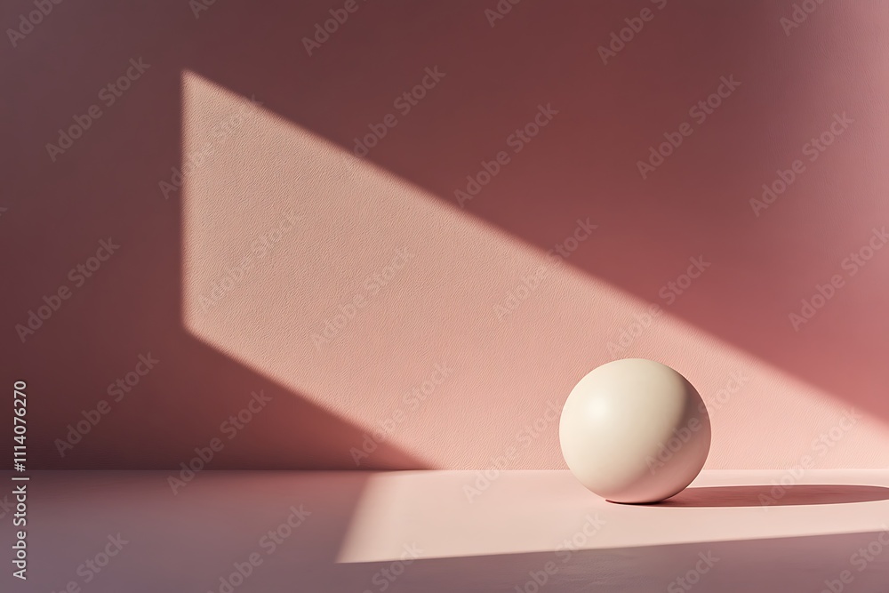 Minimalist 3D Render of a Single Sphere in Abstract Space Minimalist 3D Render of a Single Sphere in Abstract Space