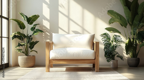 Modern living room model house sofa chair interior design