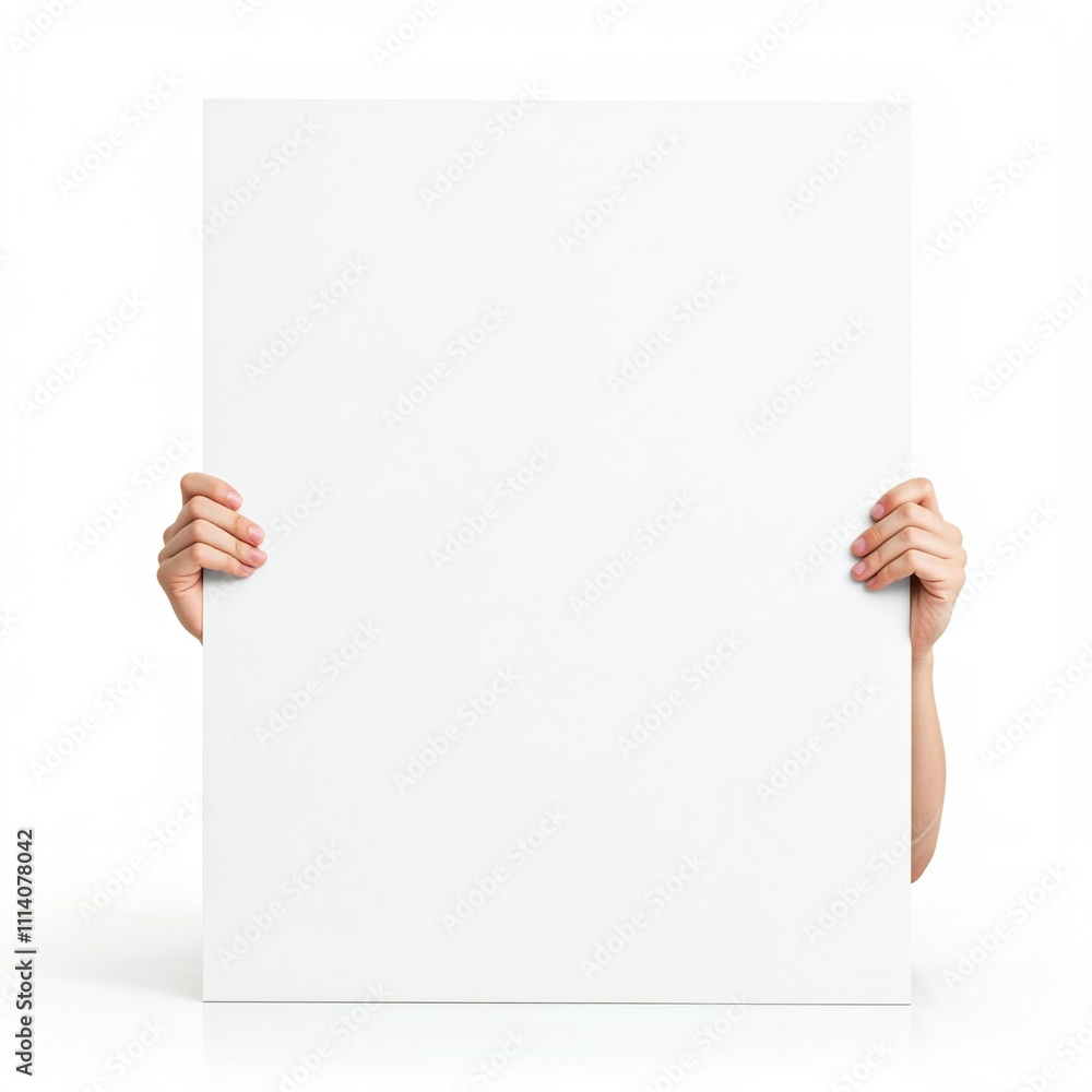 Fototapeta premium hands holding blank paper