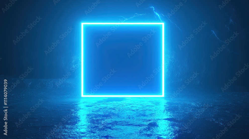 Blue Neon Light Portal Blue Neon Light Portal