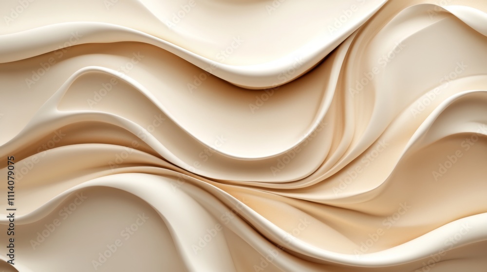 Obraz premium Abstract Beige Fabric Waves