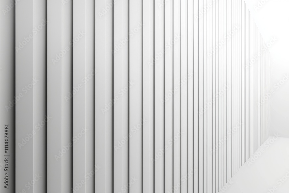 Minimalist White Wall with Vertical Panels Minimalist White Wall with Vertical Panels