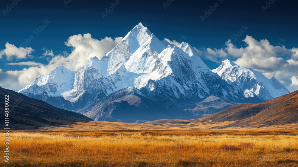 Beautiful shot of high white hilltops and mountains Beautiful shot of high white hilltops and mountains