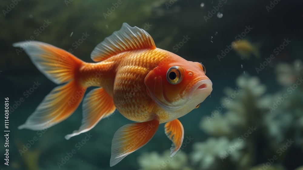 Golden Fish Underwater