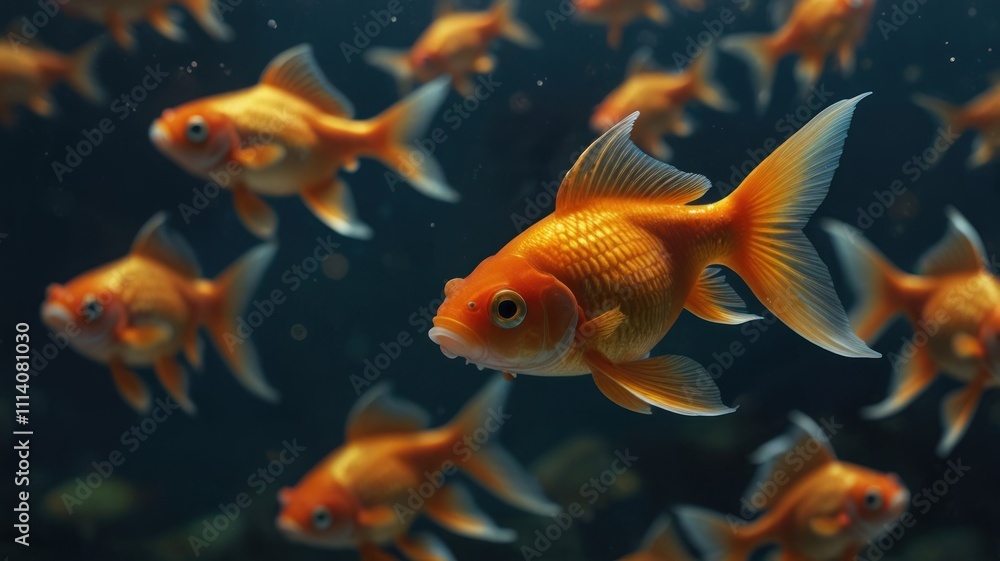 Fototapeta premium Golden Fish Underwater