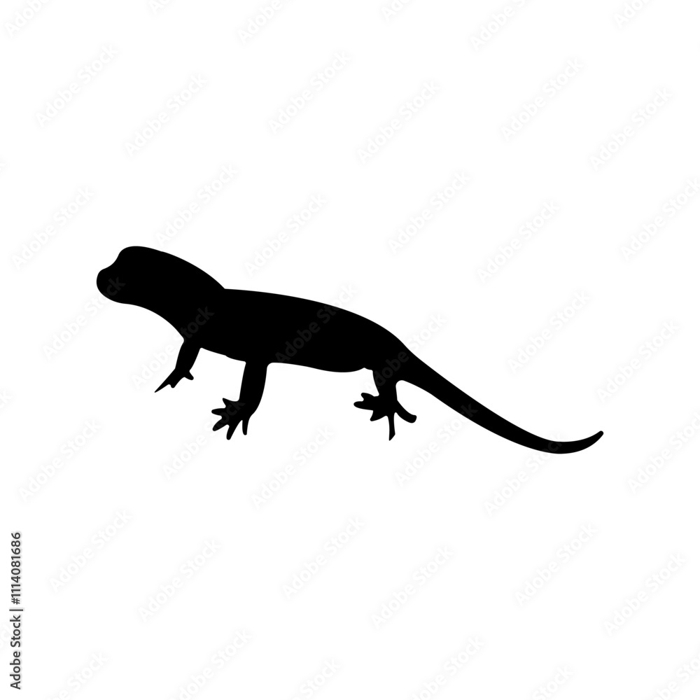 Fototapeta premium minimalist black and white lizard design