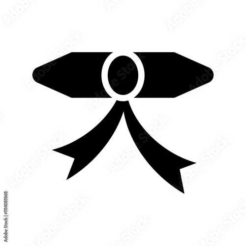 Free Download minimalist black and white ribbon design - GFXLoad