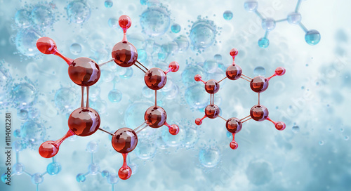 Fotografie Benzene molecular structure
