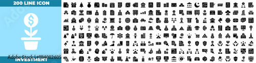 Investment Solid Editable Icons set.