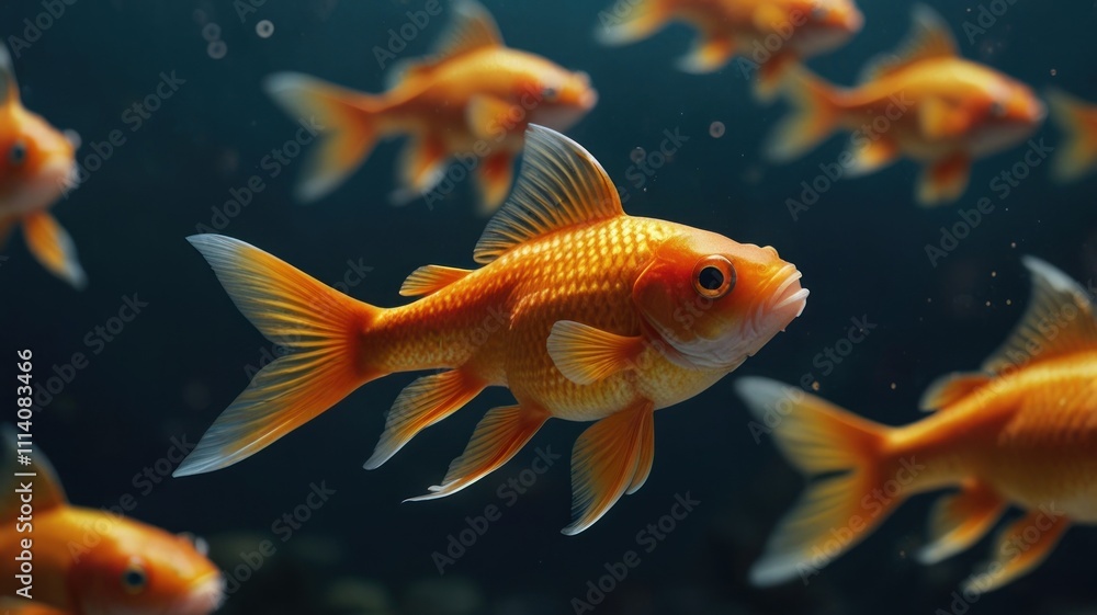 Golden Fish Underwater Golden Fish Underwater