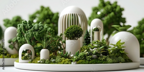 Eco-friendly urban development vintage-inspired air purifying ecocities sustainable landscape nature integration modern architecture innovative design photo