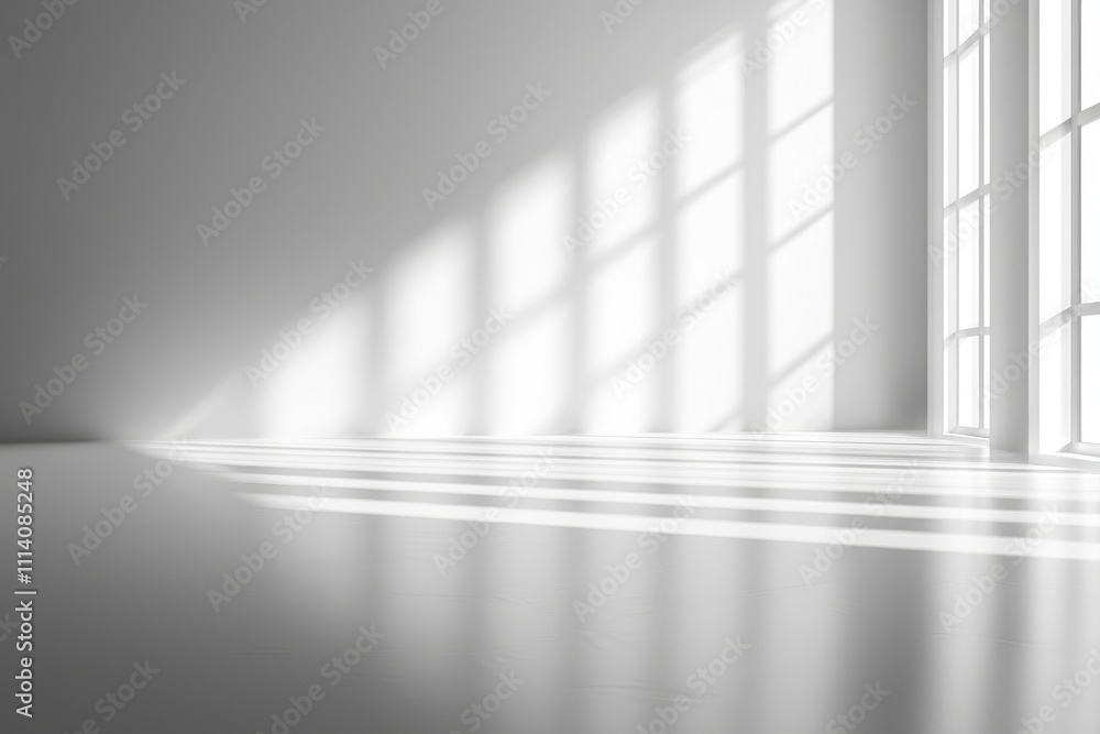 Sunlit Empty Room with Large Windows Sunlit Empty Room with Large Windows
