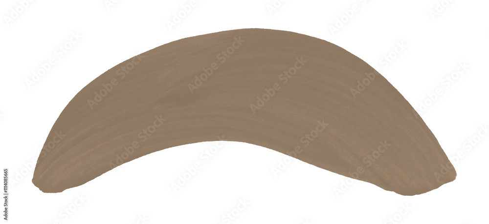 Neutral paint brush texture stroke. Artistic hand painted shape, object, form, figure, background. Abstract painting element in brown color. Textured gouache drawn template with smear Neutral paint brush texture stroke. Artistic hand painted shape, object, form, figure, background. Abstract painting element in brown color. Textured gouache drawn template with smear