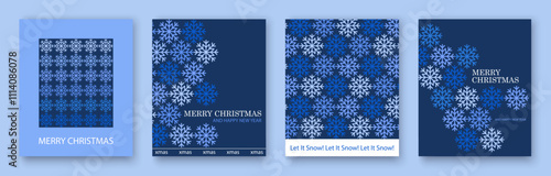 Examples of modern decorative and applied art. Merry Christmas and New Year cards and invitations to corporate events.