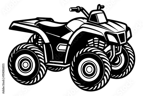 Atv adventure vector hand drawn sketch illustration