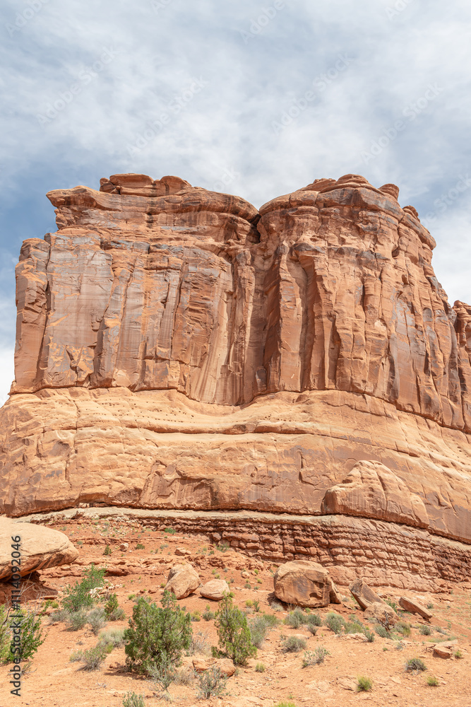 Butte Fin Rock Formation in Arches National Park, Utah, USA Butte Fin Rock Formation in Arches National Park, Utah, USA