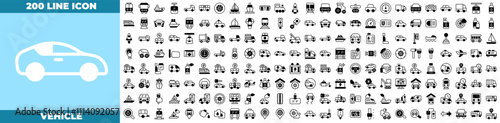 Vehicle Duotone Editable Icons set.