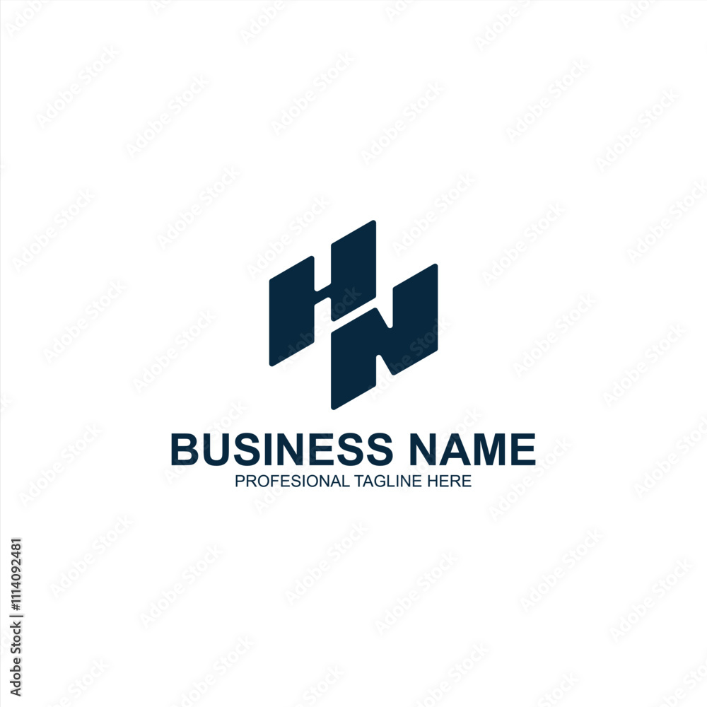business logo hn initial icon with creative vector illustration business logo hn initial icon with creative vector illustration