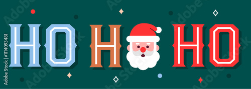 Ho Ho Ho Santa Claus – Festive Christmas Illustration