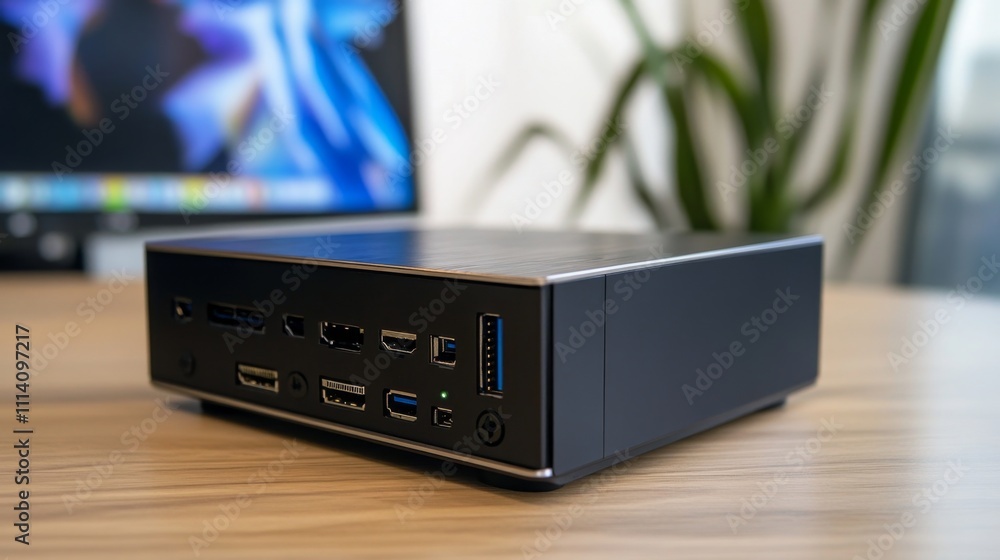 Obraz premium Sleek Modern Computer Device with Multiple Ports