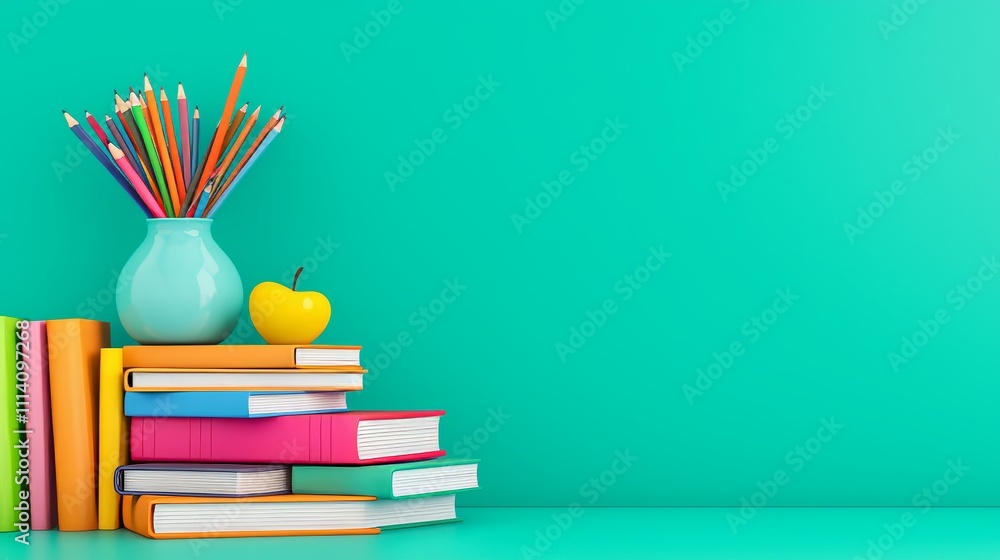 custom made wallpaper toronto digitalThis minimalist setup features a blank wall, a vase with branches, and a stack of books.