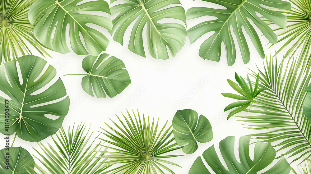 Dense palm foliage in rich green tones Dense palm foliage in rich green tones