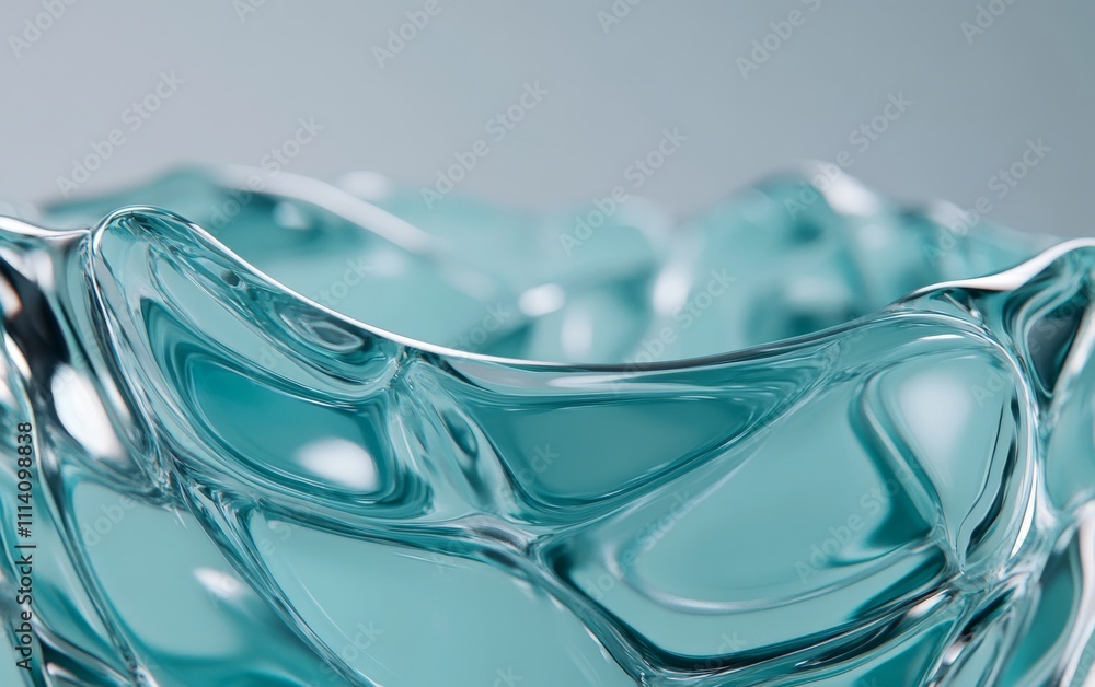 3D render of blue abstract liquid flow on white background 3D render of blue abstract liquid flow on white background