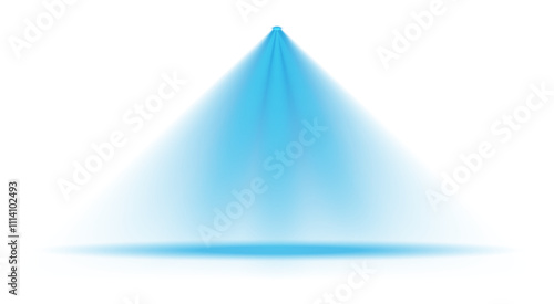 Blue Spotlight. Scene. Light Effects. PNG.