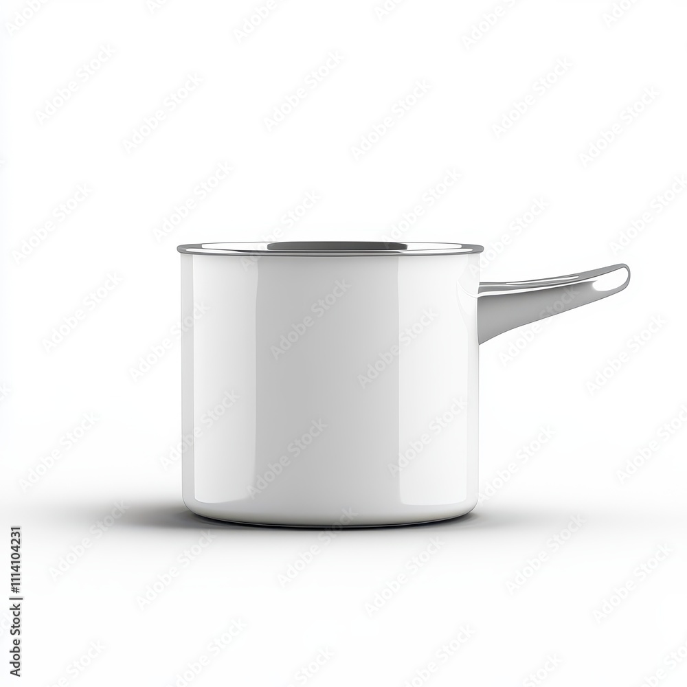 A modern minimalist pot design with a smooth finish and sleek handle, isolated on white, ideal for graphics. A modern minimalist pot design with a smooth finish and sleek handle, isolated on white, ideal for graphics.