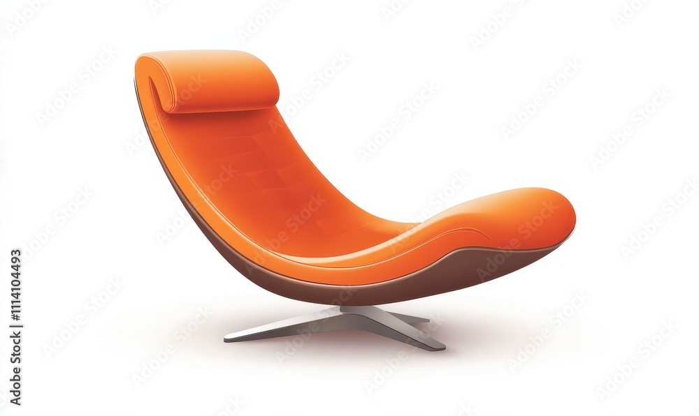 illustration of a modern chair armrest with a sleek, ergonomic design, isolated on a white background. illustration of a modern chair armrest with a sleek, ergonomic design, isolated on a white background.