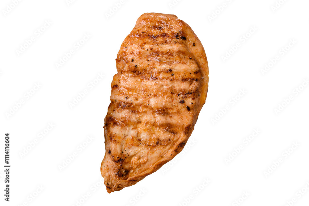 Grilled chicken fillet with salt, spices and herbs Grilled chicken fillet with salt, spices and herbs