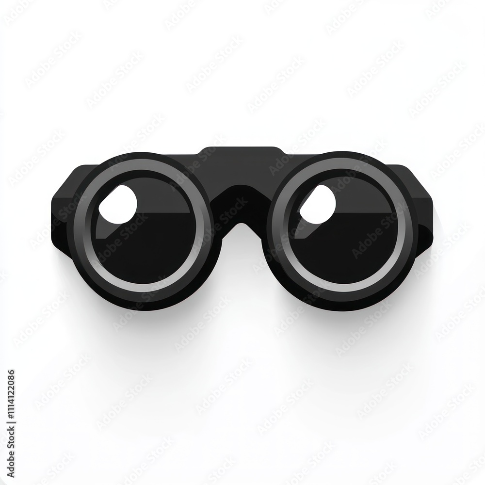 Black binoculars isolated on white background. Black binoculars isolated on white background.