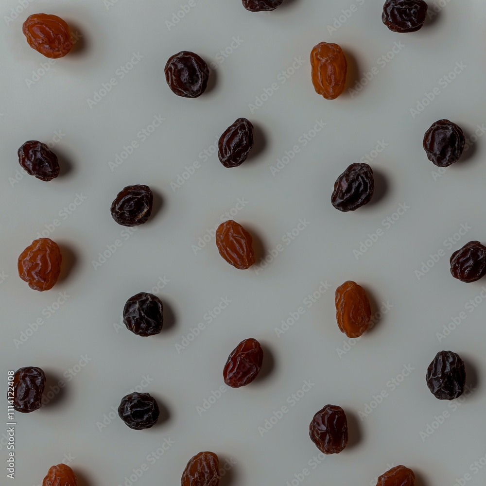Top view of raisins isolated on a white background Top view of raisins isolated on a white background