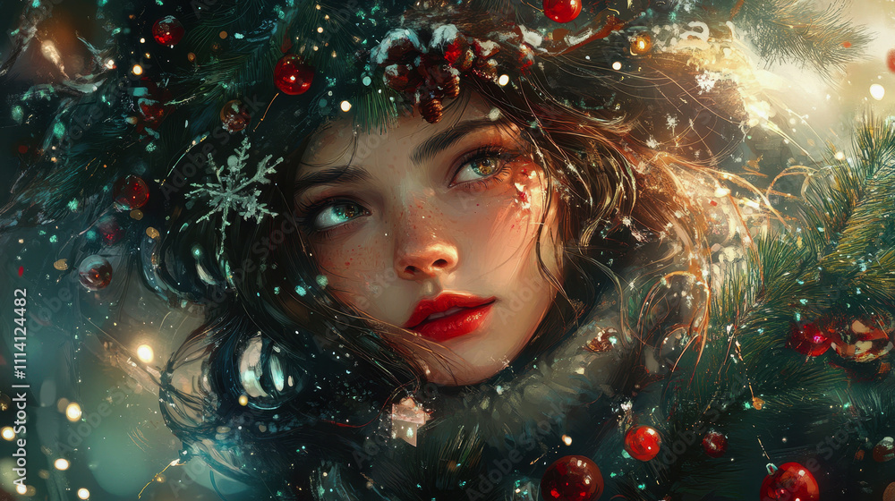 the girl from the New Year's tale. A fabulous girl the girl from the New Year's tale. A fabulous girl