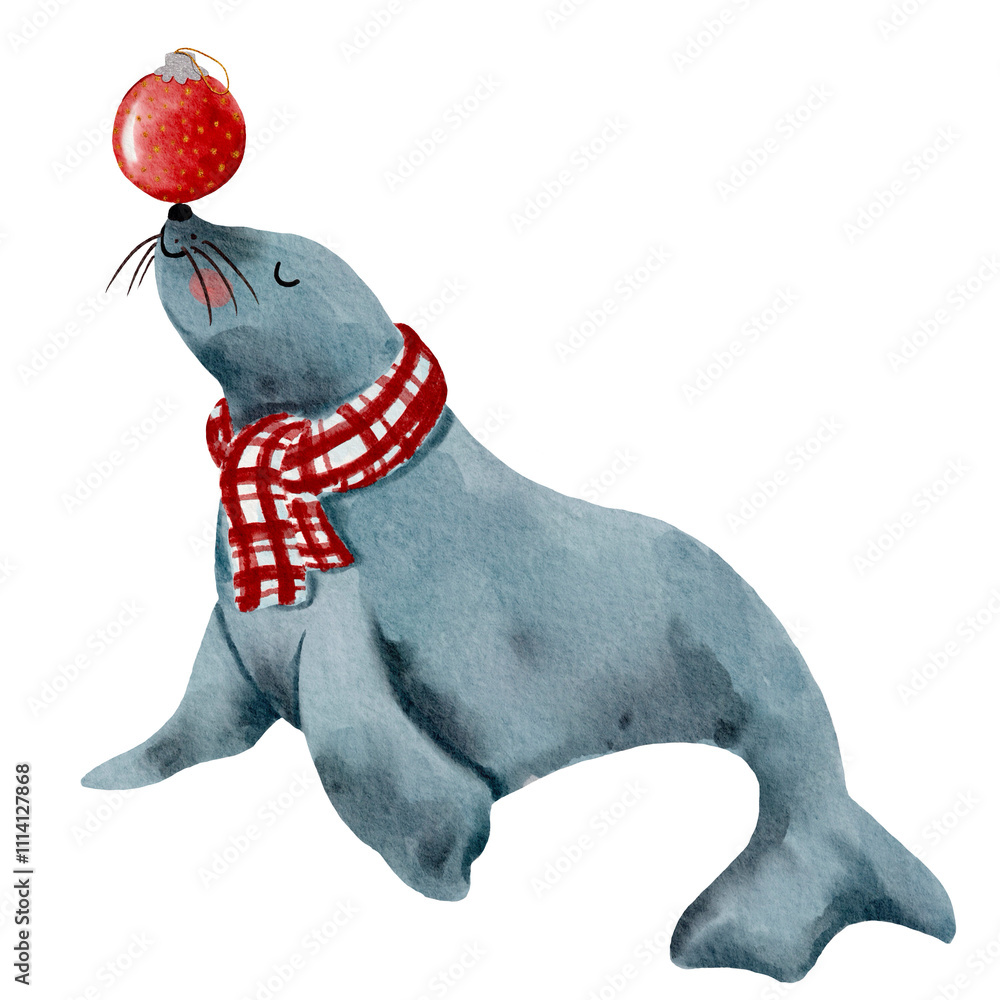 Obraz premium Seal with scarf