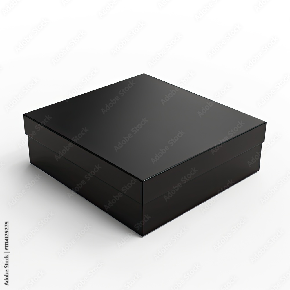 Blank black box mockup on white background Blank black box mockup on white background
