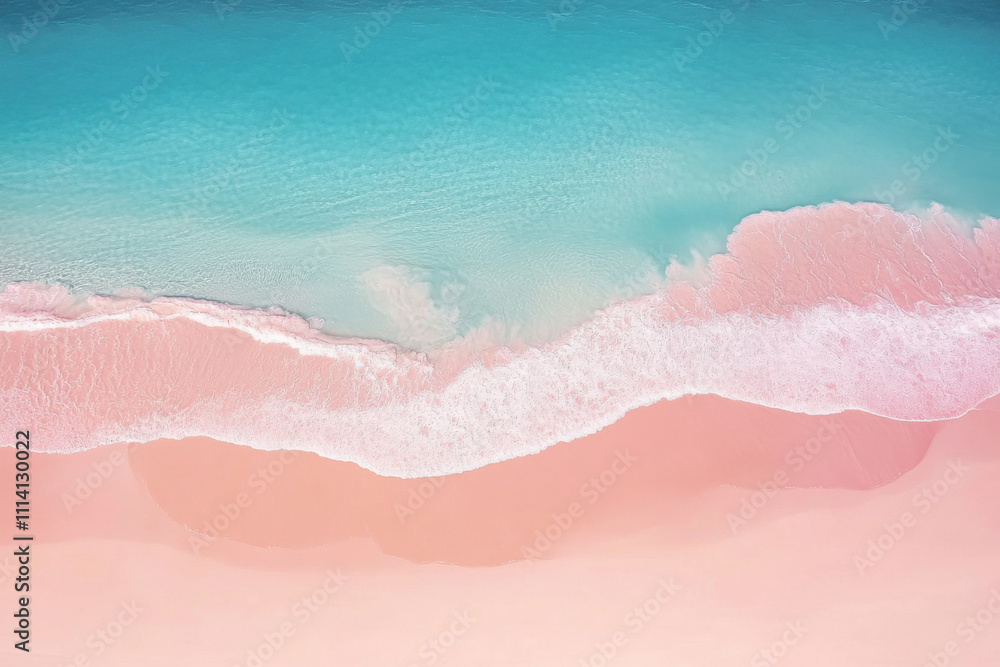 Fototapeta premium Summer travel beach theme background top view.